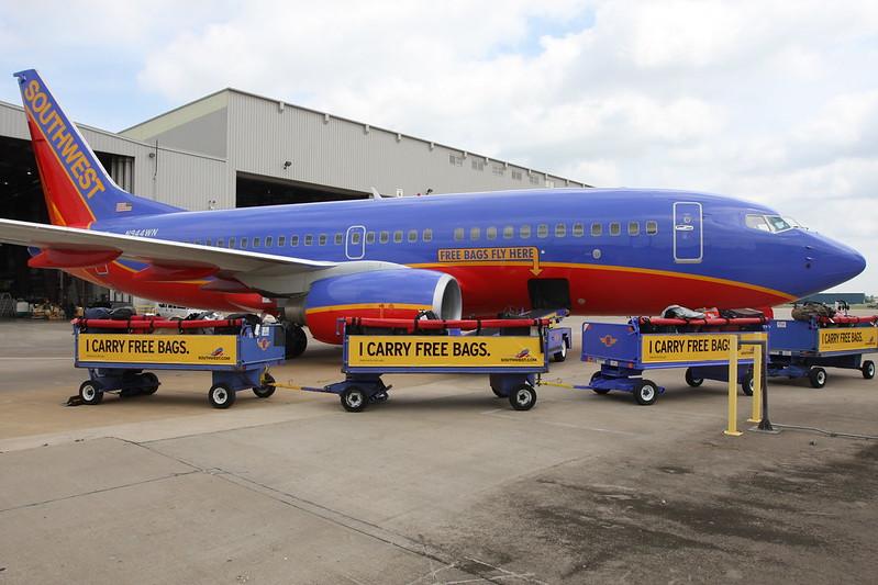 In 2014, Southwest promoted its free-baggage policy on social media.
