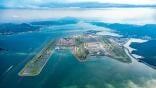 Aerial view of Hong Kong International Airport