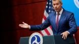 Sean Duffy standing at the podium