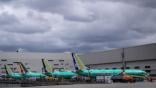 Aircraft outside the Boeing Renton facility
